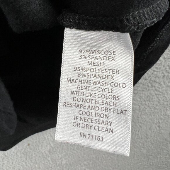 Cynthia Rowley Womens Top Medium Black Long Sleeve Pullover Henley Shirt Stretch - Picture 6 of 10